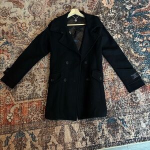 Women's wool/cashmere trench coat